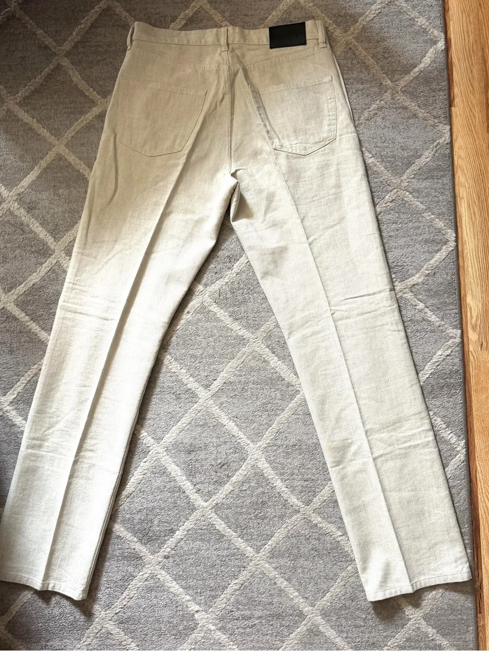 Hugo BOSS Men’s Cream Linen Cotton Vintage 90’s Pants Arkansas